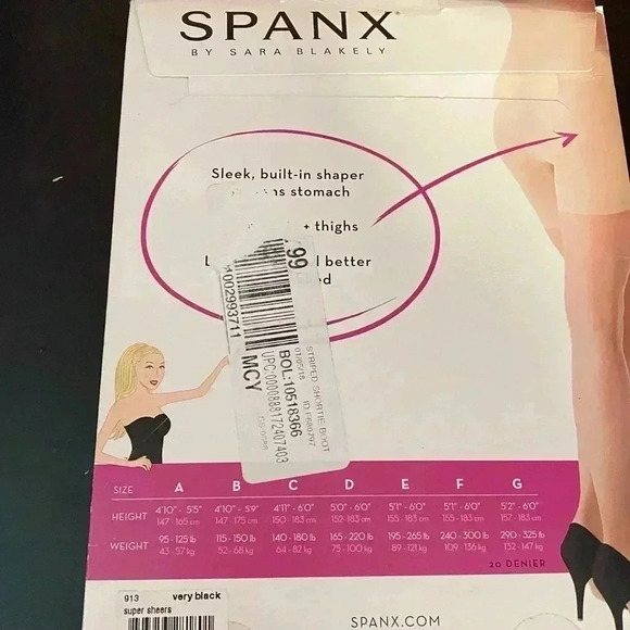SPANX Black Sheers - Picture 4 of 5